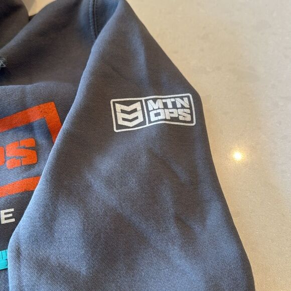 MTN - OPS Gray Hoodie for Men size small fabric is high quality. Electrolytes. - Picture 4 of 7